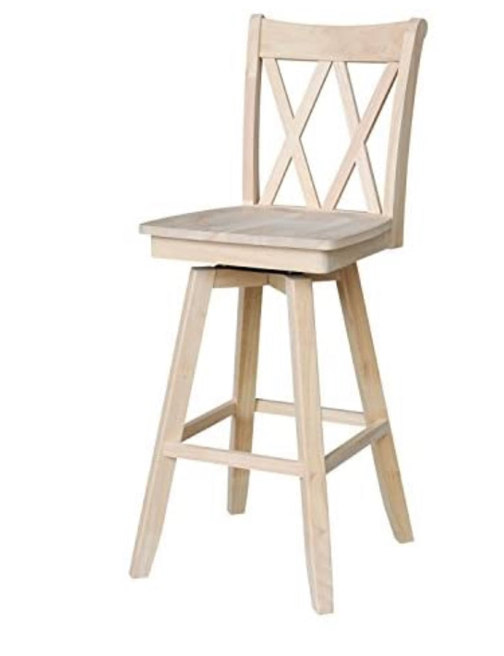 Double X Swivel Barstool